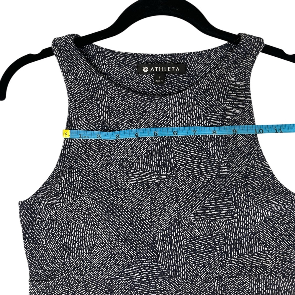 Athleta Santorini Navy and White Textured Casual Dress Size Small EUC - Picture 6 of 9